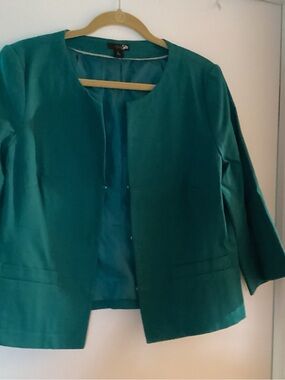 East 5th Teal Open-Front Women's Blazer